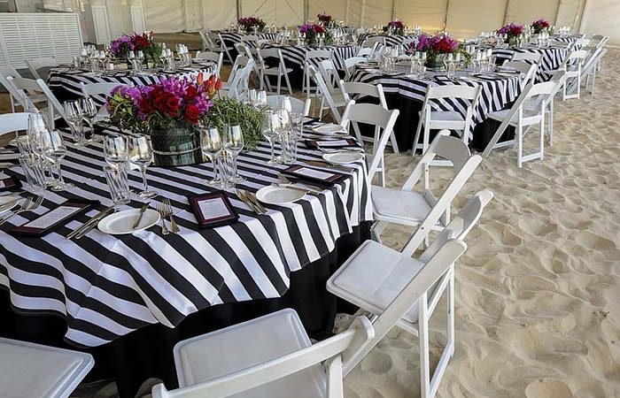 Black and White Linen Hire