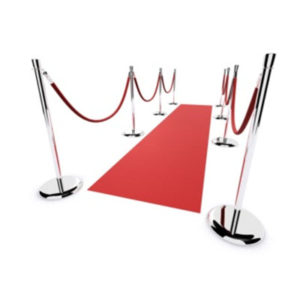 red carpet and bollards