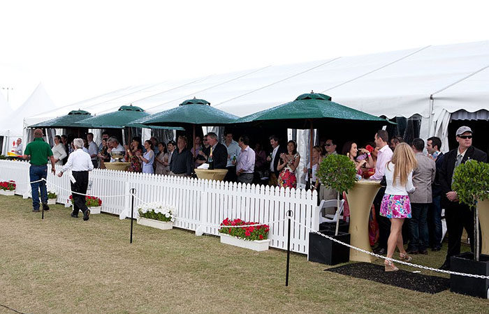 Polo marquee with deck