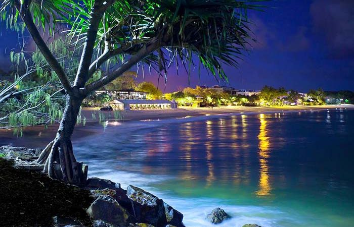 Spectacular view of 10m marquee on the beach at Noosa