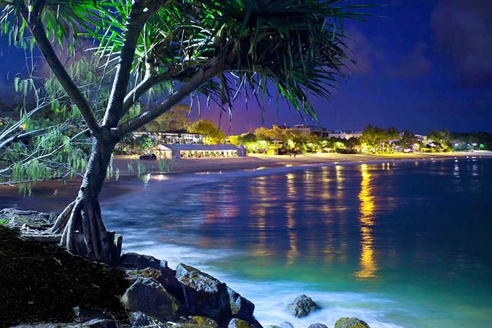 Spectacular view of 10m marquee on the beach at Noosa