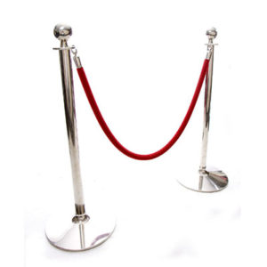 Stainless Aisle Stands with Red or black ropes