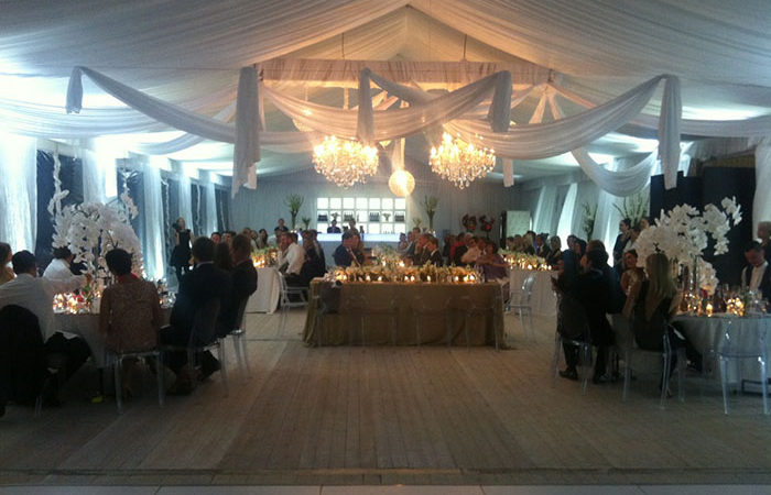 Stunning Lined Wedding Marquee