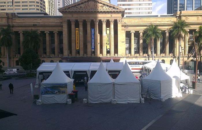 Trade Show under marquee July 2013