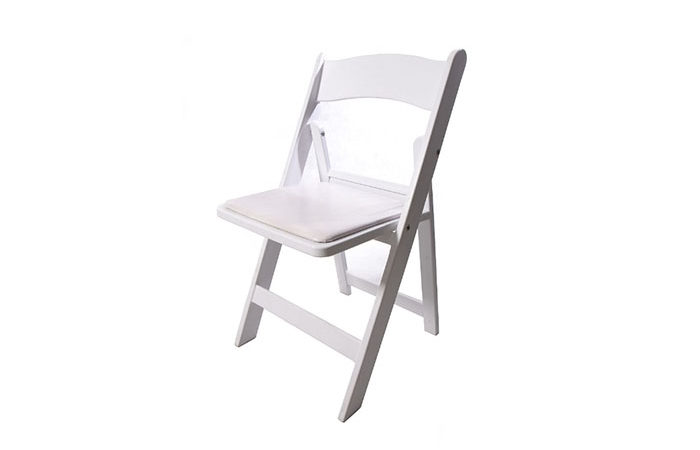 Vogue white folding chair