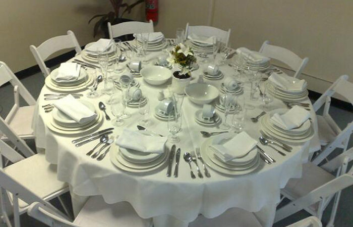 White round tablecloths