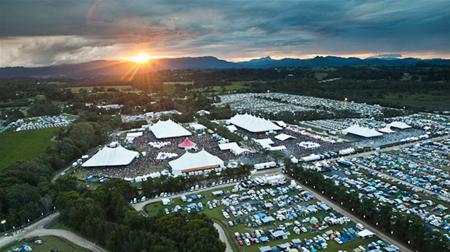 Photo of blues fest marquees