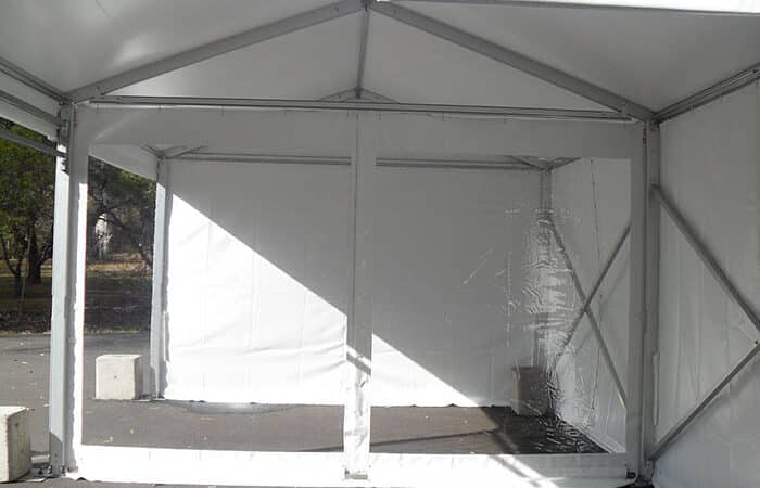 4m Structure with clear walls 4