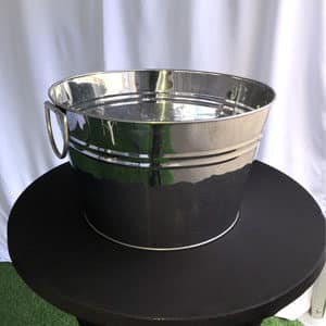 Large Ice Tub Round Chrome